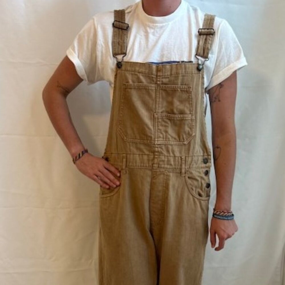 Free People Denim Overalls